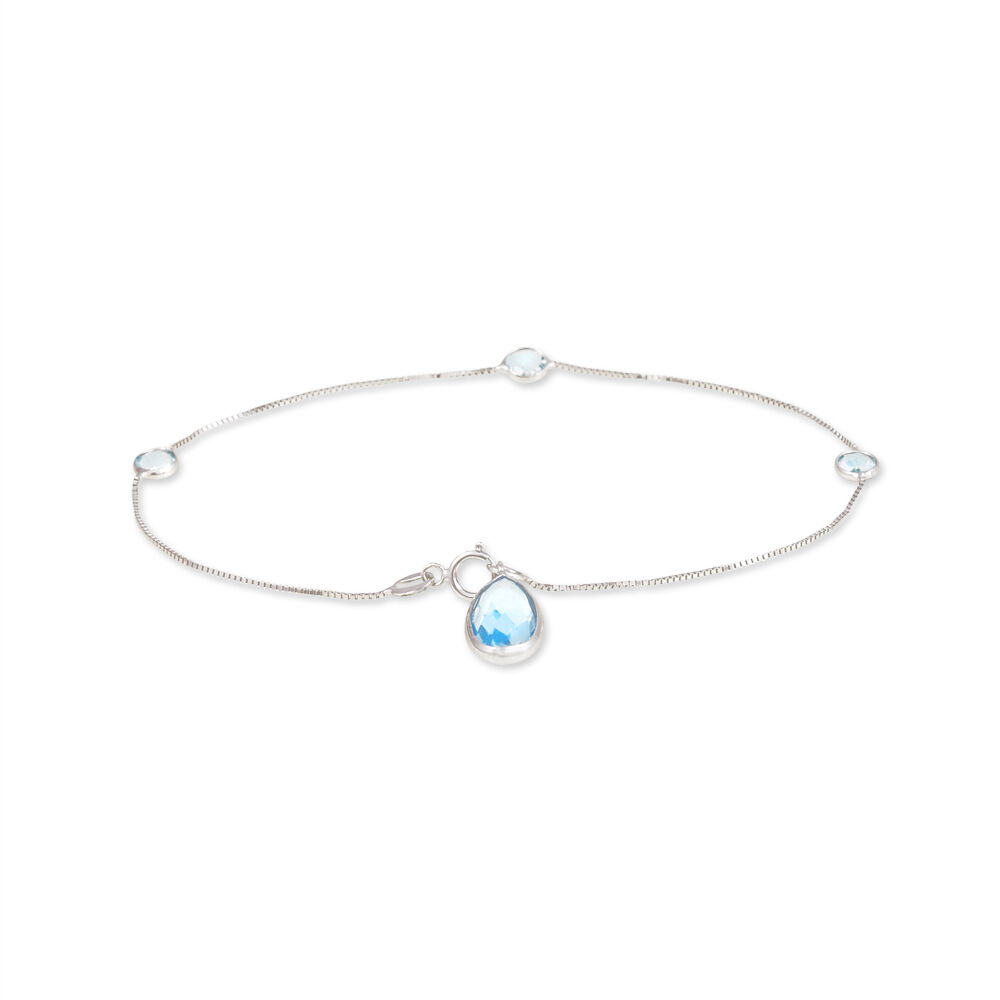 Bracelet Benedict Or Blanc Topaze - Bracelets cha&icirc;nes Femme | Marc Orian