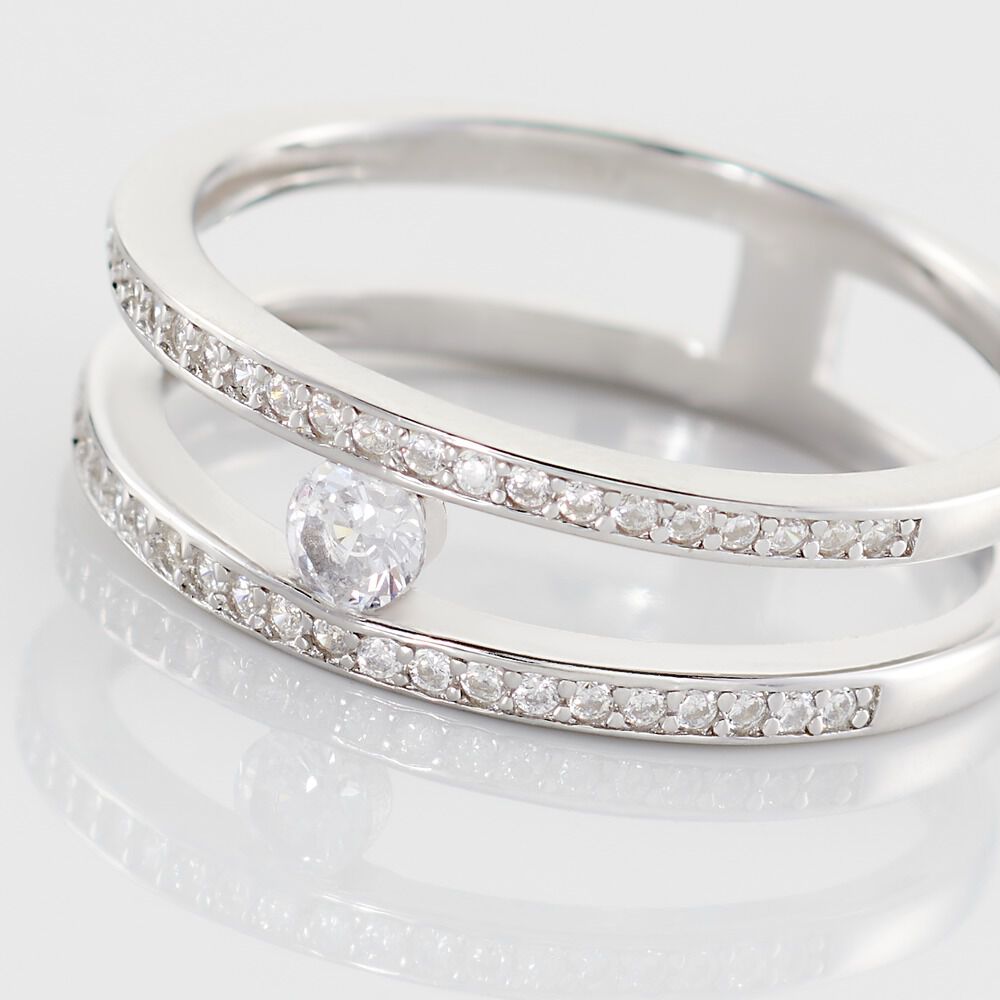 Bague Hermione Argent Blanc Oxyde De Zirconium - Bijoux fantaisie Femme | Marc Orian