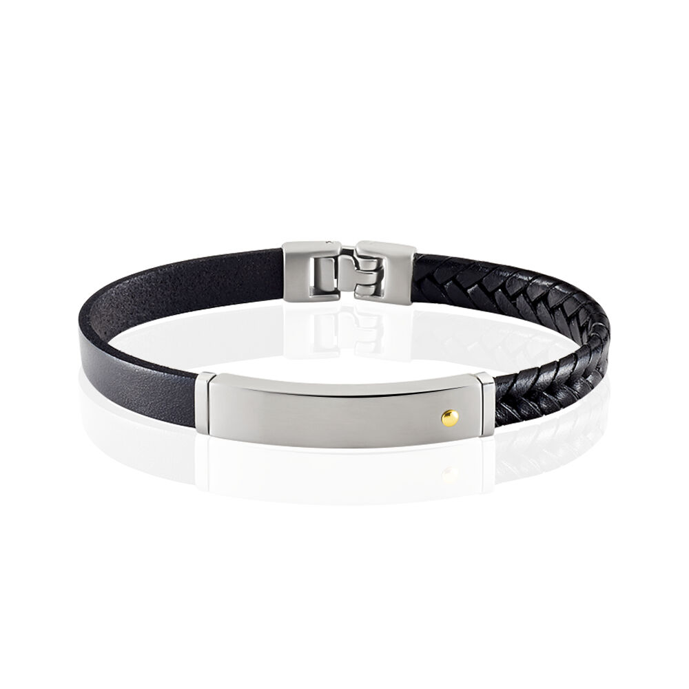 Bracelet Jourdan Vittorio Acier Blanc - Bracelets cuir Homme | Marc Orian