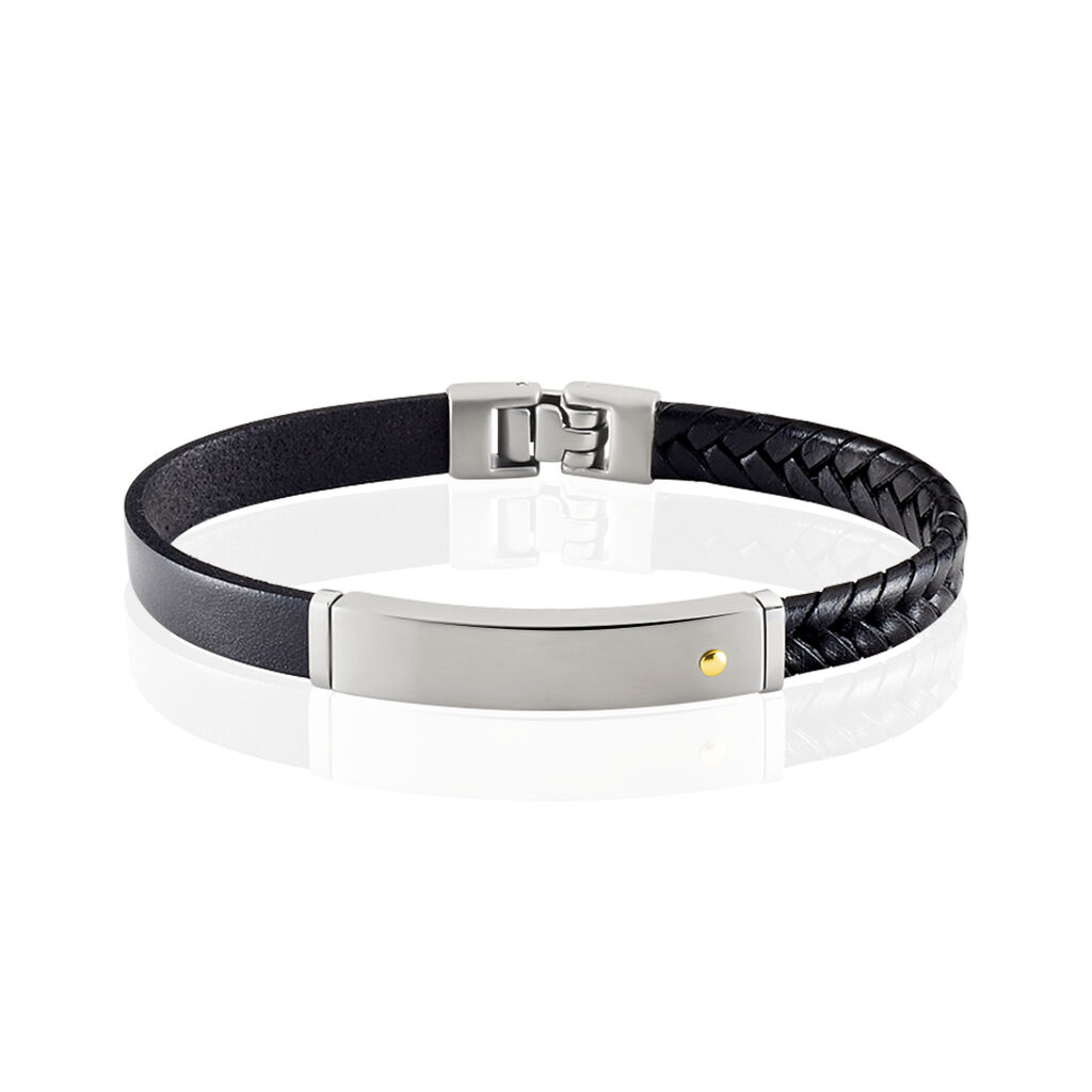 Bracelet Jourdan Vittorio Acier Blanc - Bracelets cuir Homme | Marc Orian
