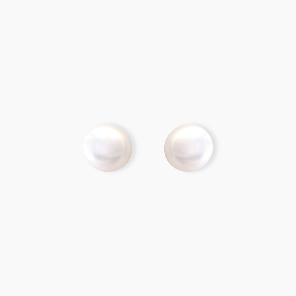 Boucles D'oreilles Puces Kesya Nacres Bouton Or Jaune Perle De Culture - Boucles d'oreilles mariage Femme | Marc Orian