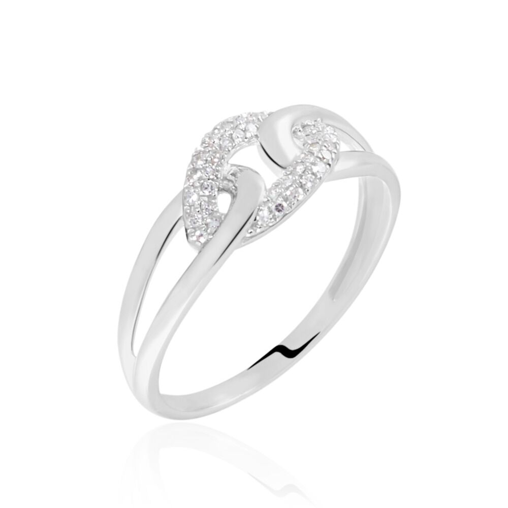 Bague Simonara Or Blanc Diamant - Bagues pierres précieuses Femme | Marc Orian
