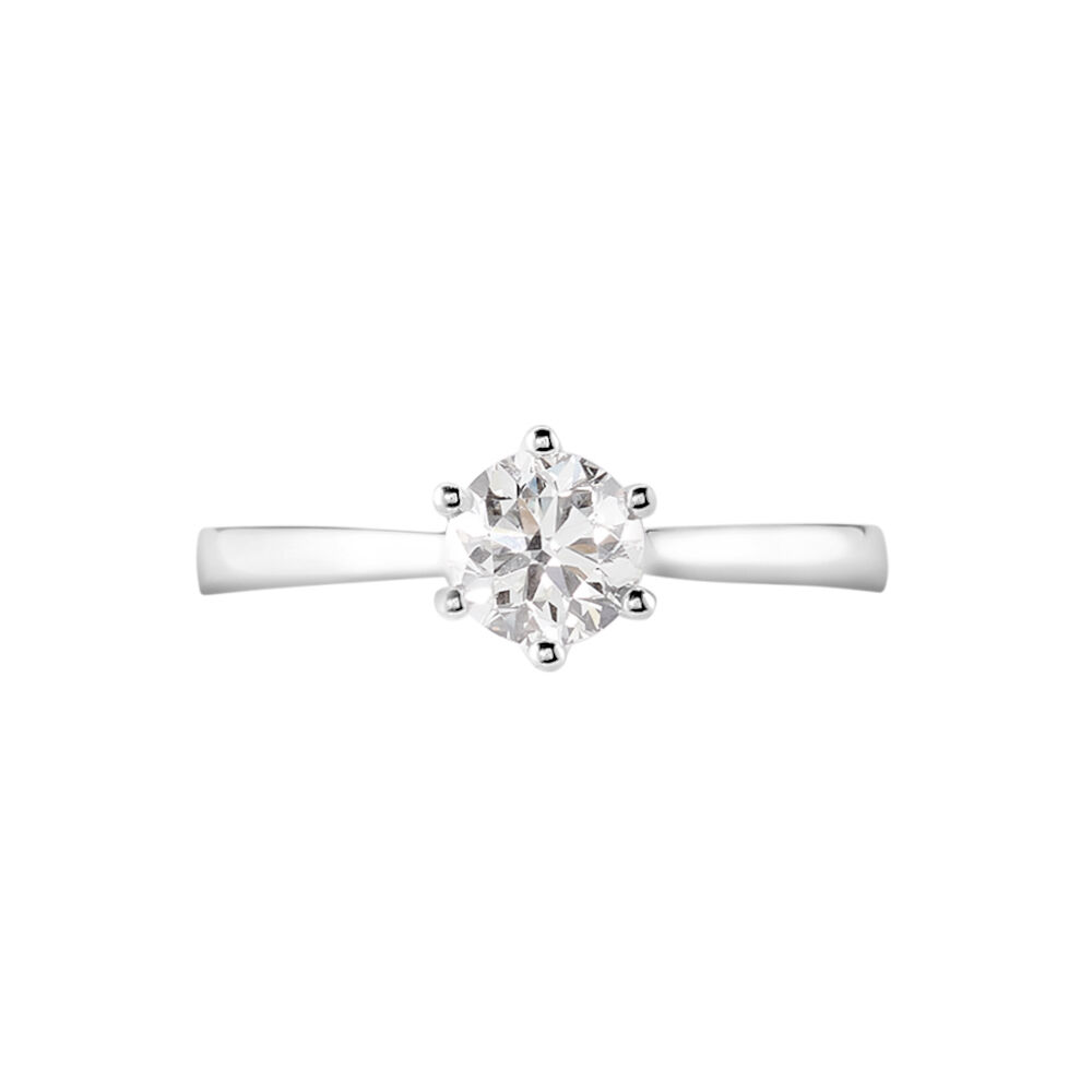 Bague Solitaire Athena Or Blanc Diamant - Solitaires Femme | Marc Orian