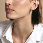 Boucles D'oreilles Pendantes Isalis Argent Blanc Oxyde De Zirconium - Pendantes Femme | Marc Orian