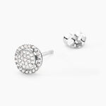 Boucles D'oreilles Puces Soleil D'hiver Or Blanc Diamant - Puces Femme | Marc Orian