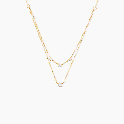 Collier Mordikai Or Jaune Oxyde De Zirconium - Colliers multirangs Femme | Marc Orian