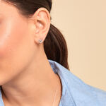 Boucles D'oreilles Puces Rizlene Argent Blanc Oxyde De Zirconium - Puces Femme | Marc Orian