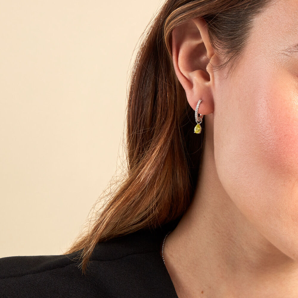 Créoles Evasion Argent Blanc Oxyde De Zirconium - Créoles Femme | Marc Orian