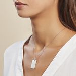 Pendentif Ceren Argent Blanc - Bijoux personnalis&eacute;s Famille | Marc Orian