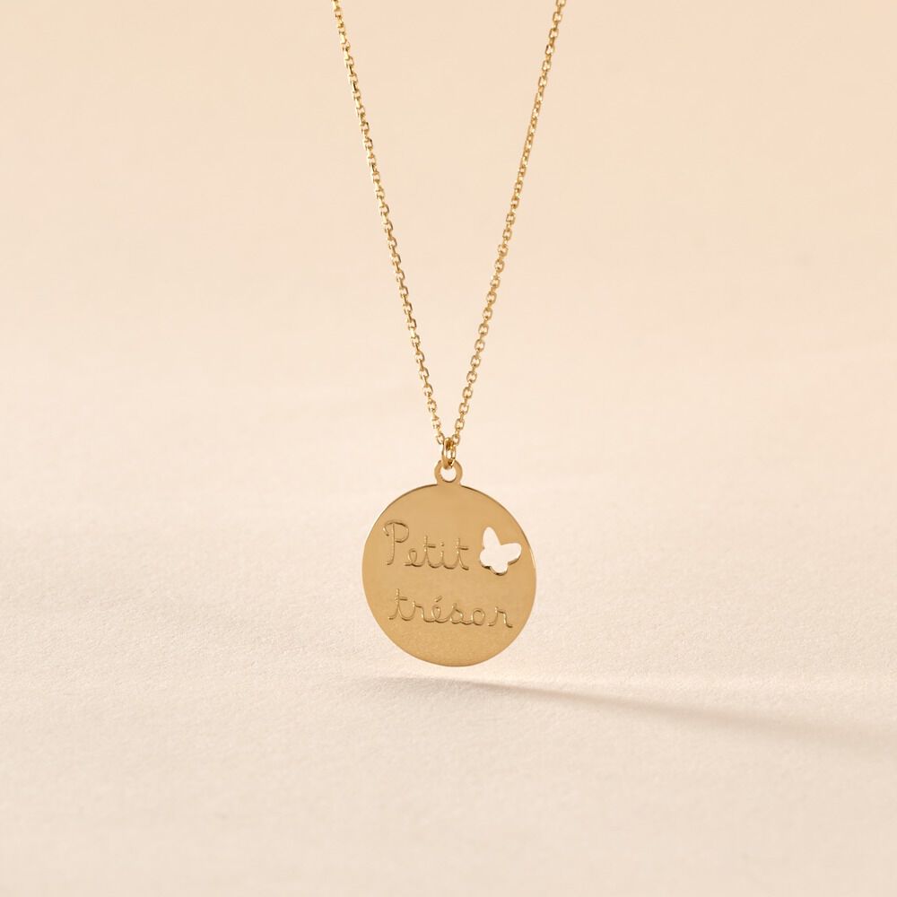 Collier Benedicte Message Or Jaune - Colliers ete Enfant | Marc Orian