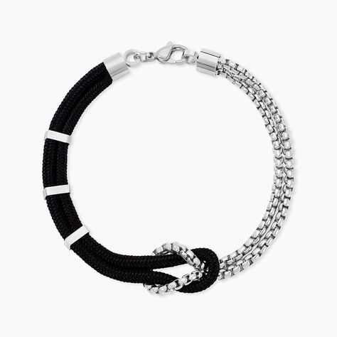 Bracelet Thymeo Acier Blanc - Bracelets cordons Homme | Marc Orian