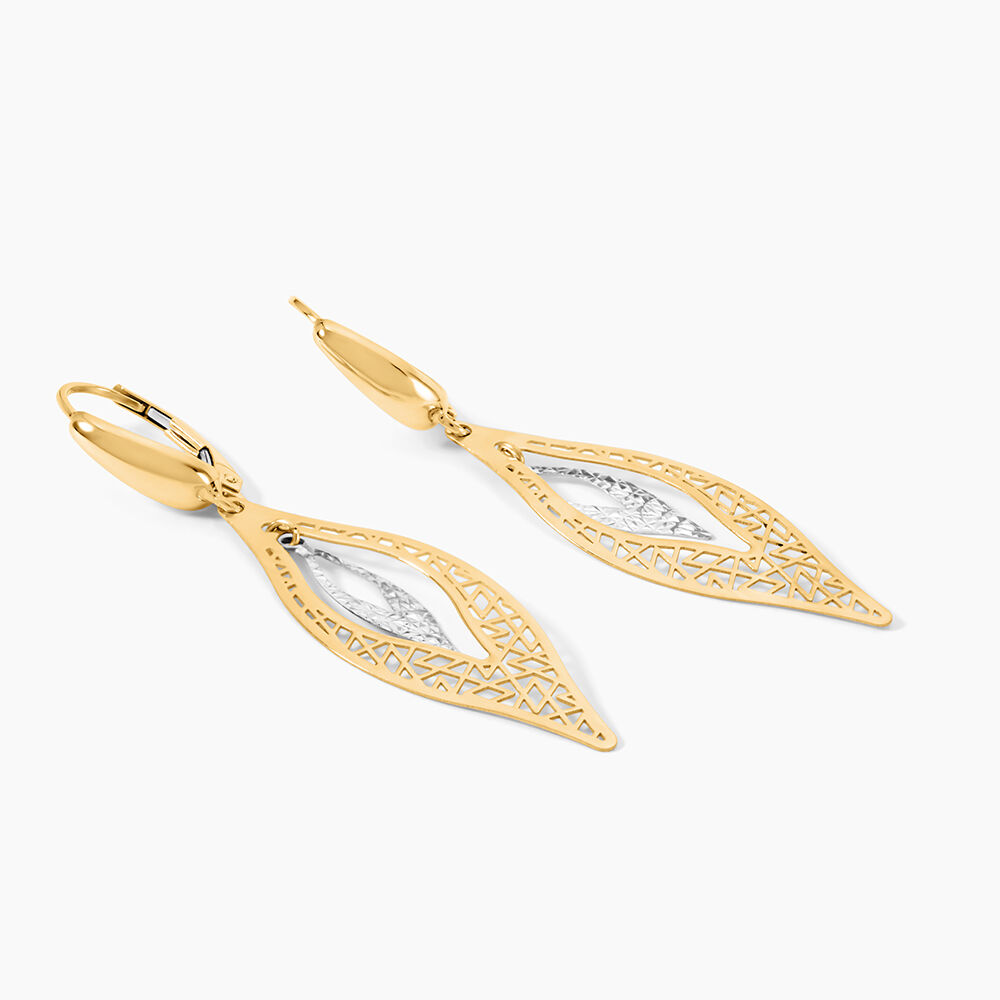 Boucles D'Oreilles Pendantes Gerontius Or Bicolore - Pendantes Femme | Marc Orian