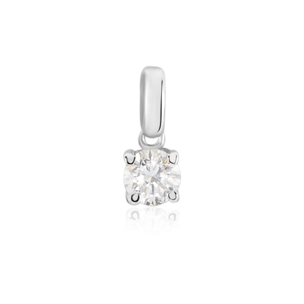 Pendentif Aphrodite Or Blanc Diamant - Parures de mariage Femme | Marc Orian