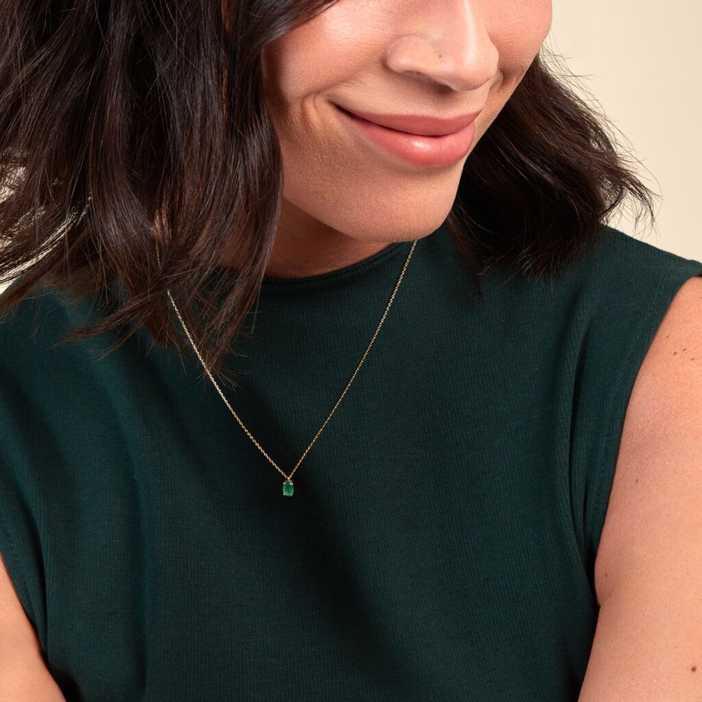 Collier Ovale Or Jaune Emeraude - Colliers Femme | Marc Orian