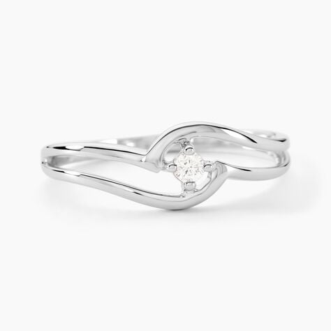 Bague Onenn Or Blanc Diamant - Solitaires Femme | Marc Orian