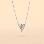 Collier Fee Or Blanc Diamant - Colliers avec pierres Femme | Marc Orian