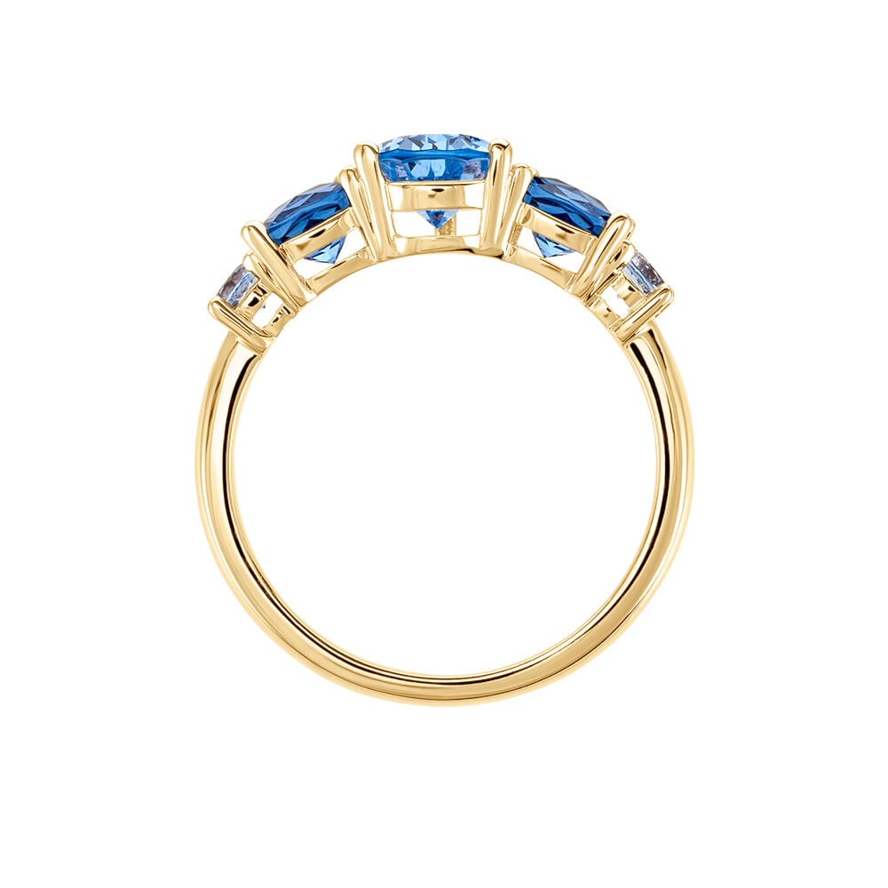 Bague Huffie Plaqu&eacute; Or Jaune Pierre D'imitation - Bijoux fantaisie Femme | Marc Orian