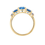 Bague Huffie Plaqu&eacute; Or Jaune Pierre D'imitation - Bijoux fantaisie Femme | Marc Orian