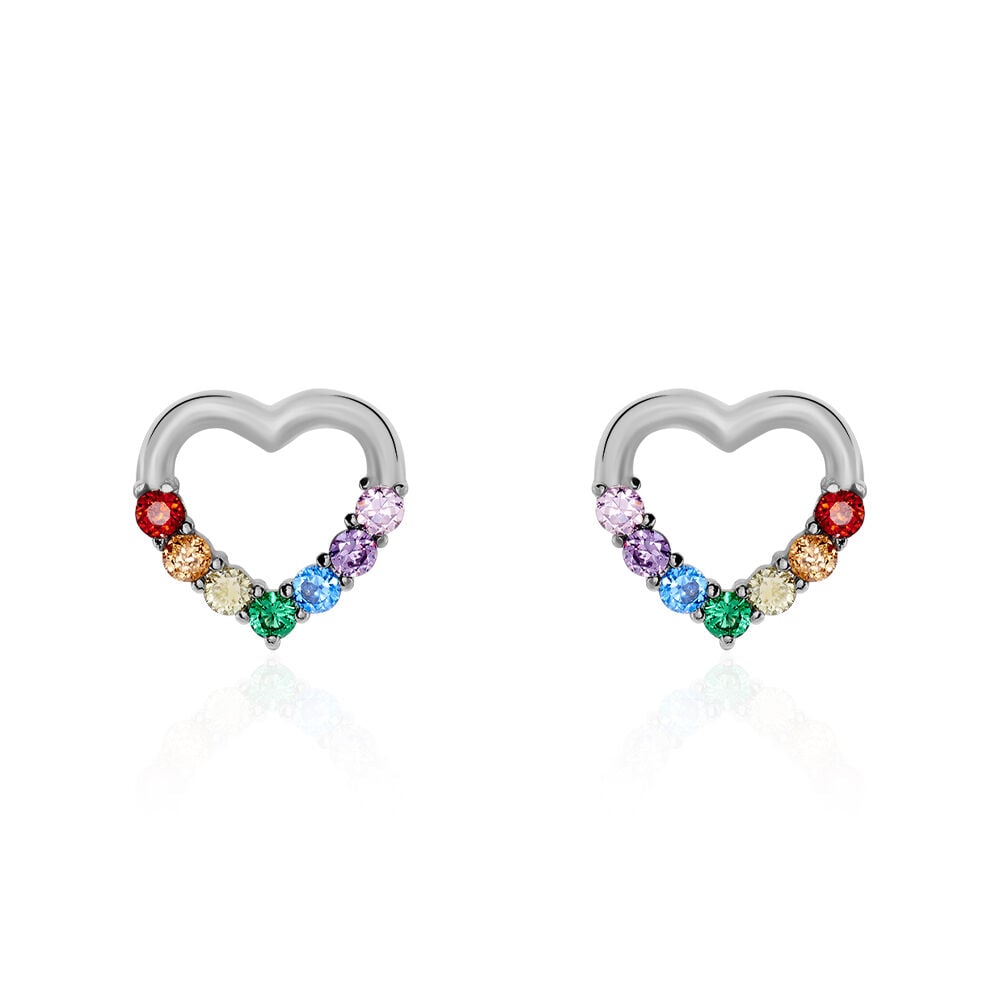 Boucles D'oreilles Puces Argent Blanc Hebert Oxydes De Zirconium - Puces Femme | Marc Orian