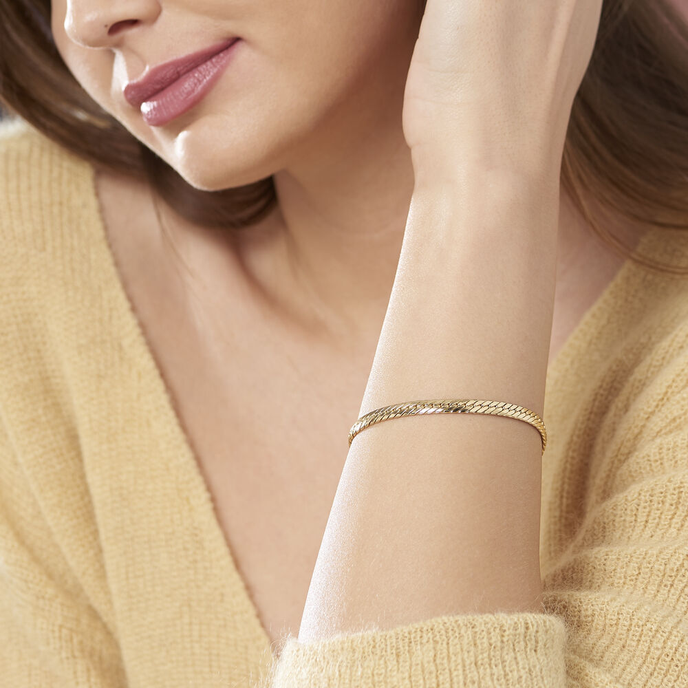 Bracelet Or Jaune Izel Maille Anglaise - Bracelets mailles Femme | Marc Orian