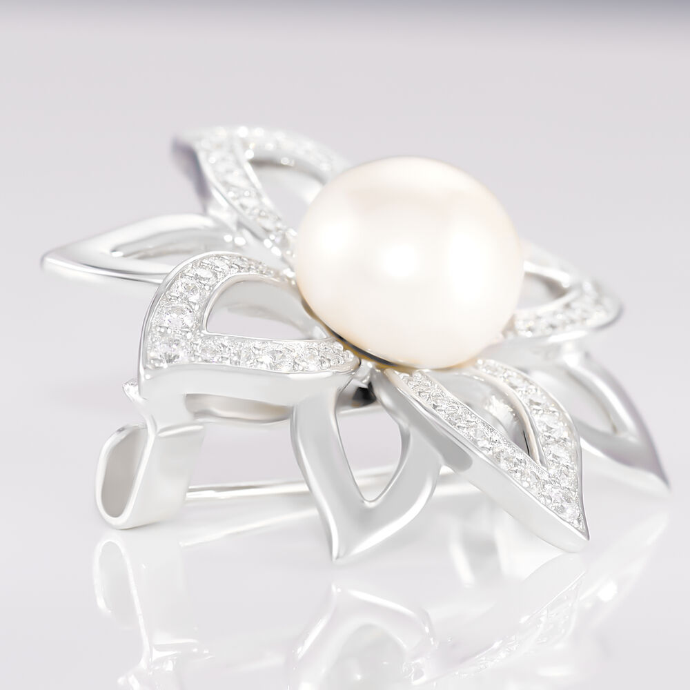 Broche Bonifacio Argent Blanc Oxyde De Zirconium - Broches Femme | Marc Orian