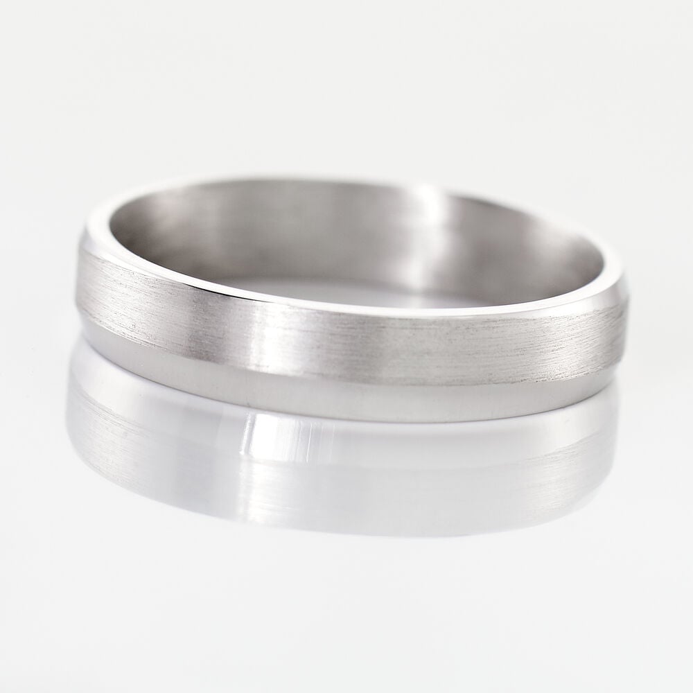 Alliance Anne-esther Ruban Plat Argent Blanc - Alliances duo Famille | Marc Orian