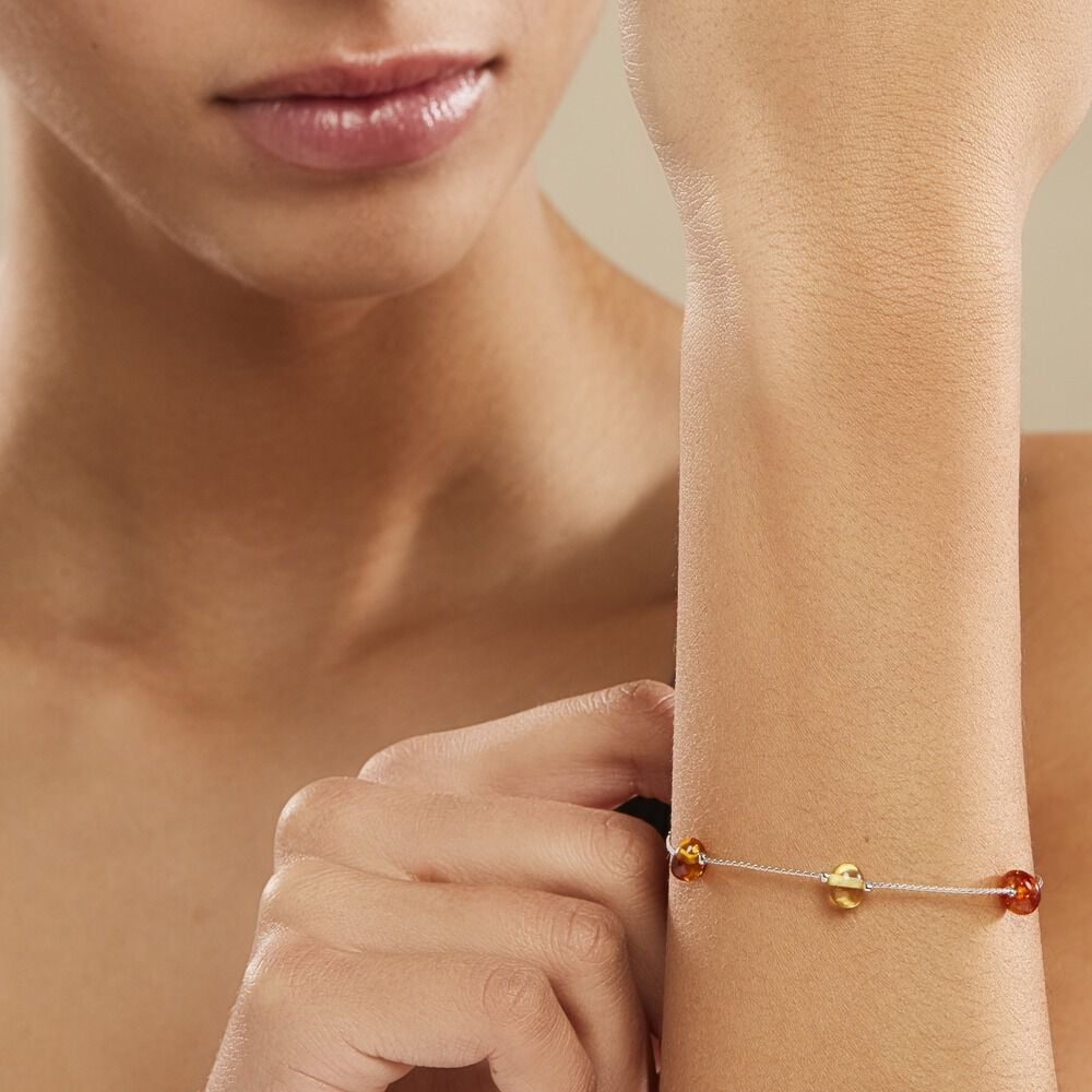 Bracelet Argent Blanc Siaae Ambres - Bracelets chaînes Femme | Marc Orian