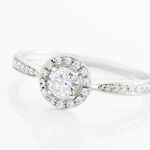 Bague Or Blanc Peony Oxyde De Zirconium - Solitaires Femme | Marc Orian