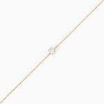 Bracelet Ovale Or Jaune Oxyde De Zirconium - Bracelets cha&icirc;nes Femme | Marc Orian