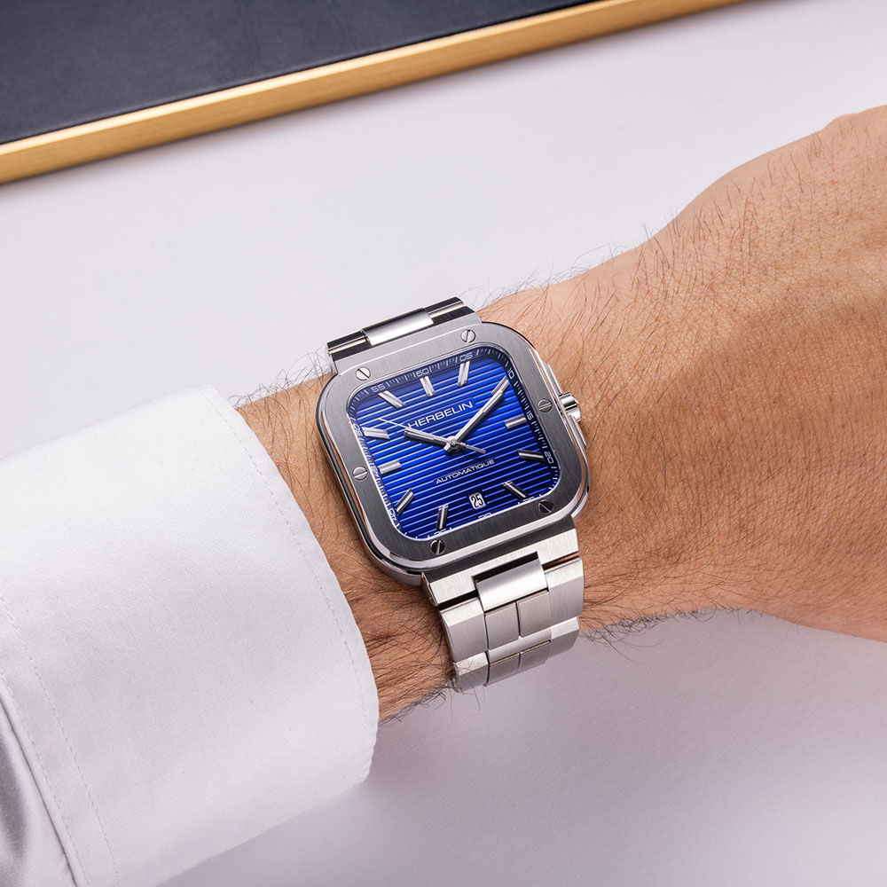 Montre Herbelin Cap Camarat Square Bleu - Montres automatiques Homme | Marc Orian