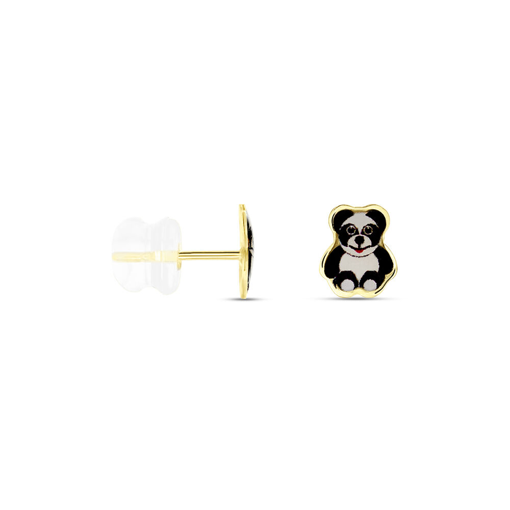 Boucles D'oreilles Puces Ourson Or Jaune - Puces Enfant | Marc Orian