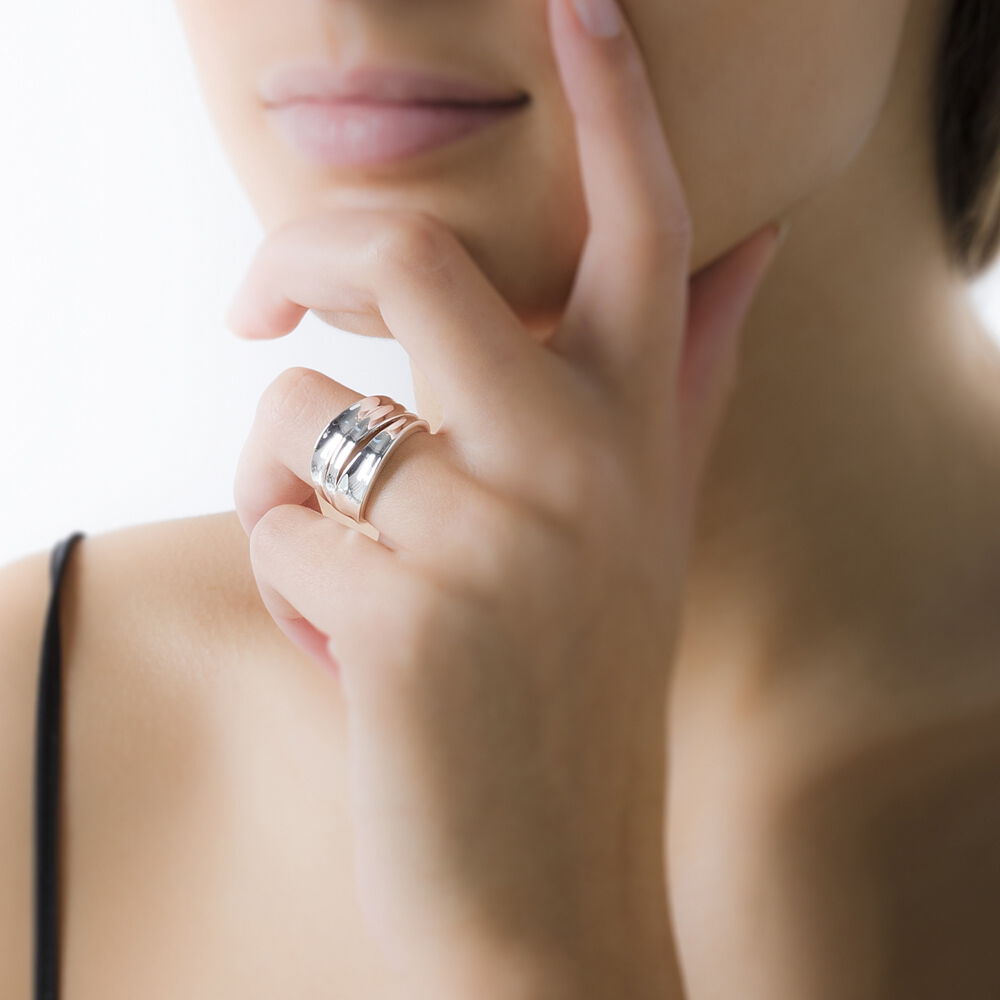 Bague Hasnia Argent Blanc - Bijoux fantaisie Femme | Marc Orian