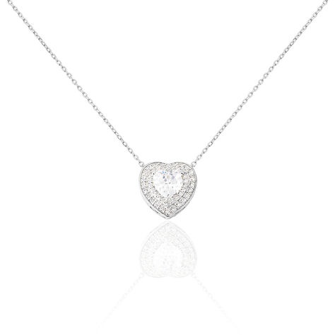 Collier Lumineuse Argent Blanc Oxyde De Zirconium - Colliers avec pierres Femme | Marc Orian
