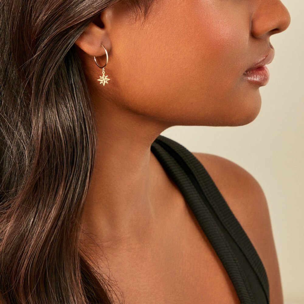 Créoles Decima Or Jaune - Boucles d'oreilles pampille Femme | Marc Orian