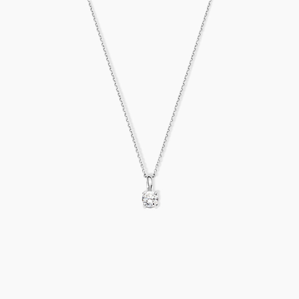 Pendentif One Or Blanc Diamant - Parures de mariage Femme | Marc Orian