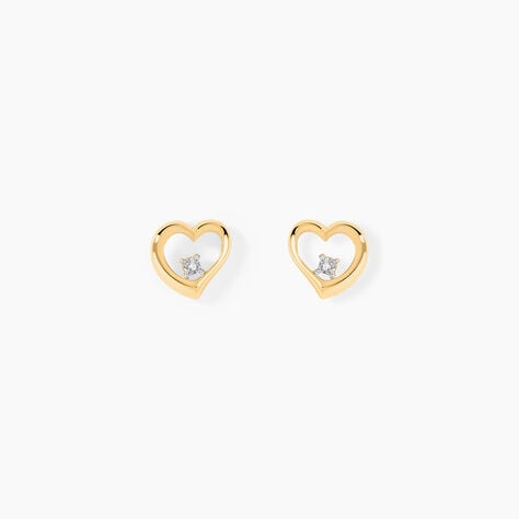 Boucles D'Oreilles Puces Erastus Or Jaune Diamant - Puces Femme | Marc Orian