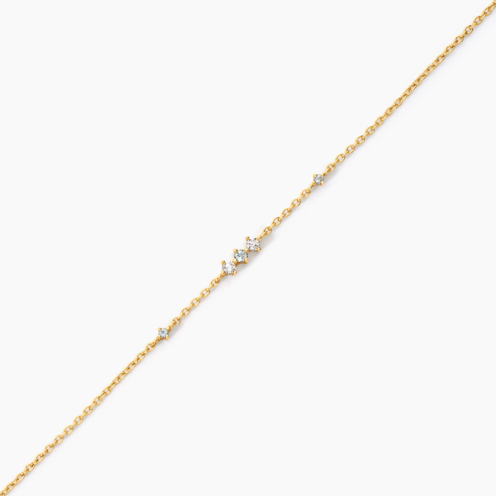 Bracelet Jo&euml;lle Argent Dor&eacute; A L'Or 750/1000 Topaze Oxyde De Zirconium - Bracelets cha&icirc;nes Femme | Marc Orian