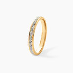 Alliance Grain De Folie Diamantee Ruban Plat Or Bicolore - Alliances duo Unisex | Marc Orian