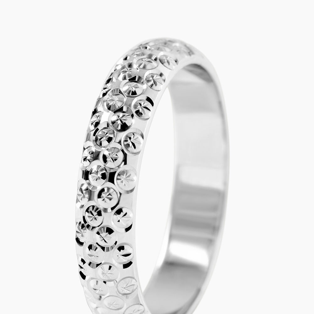 Alliance Mathena Ruban Plat Or Blanc - Alliances duo Unisex | Marc Orian