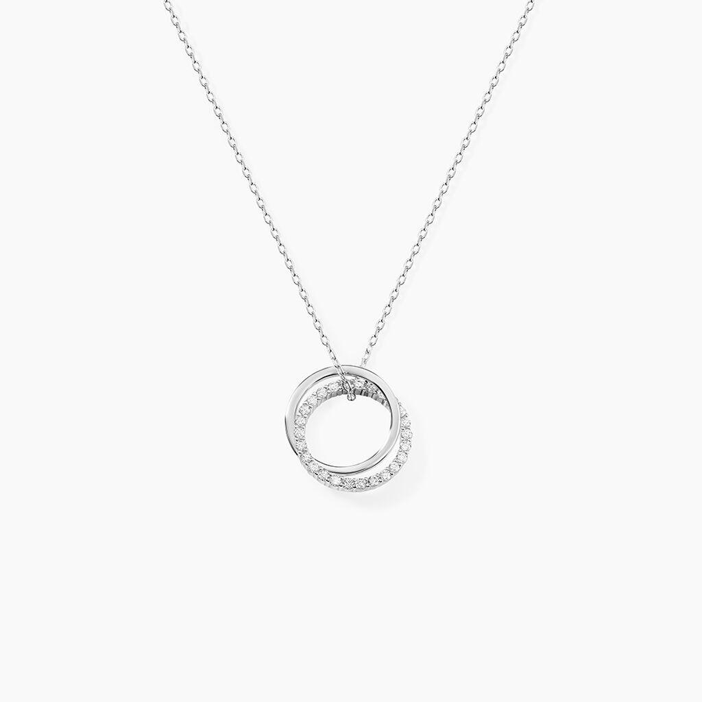 Collier Argent Blanc Circus Oxyde De Zirconium Maille - Colliers avec pierres Femme | Marc Orian