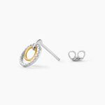 Boucles D'oreilles Puces Swane Or Jaune Argent Blanc Oxyde De Zirconium - Puces Femme | Marc Orian