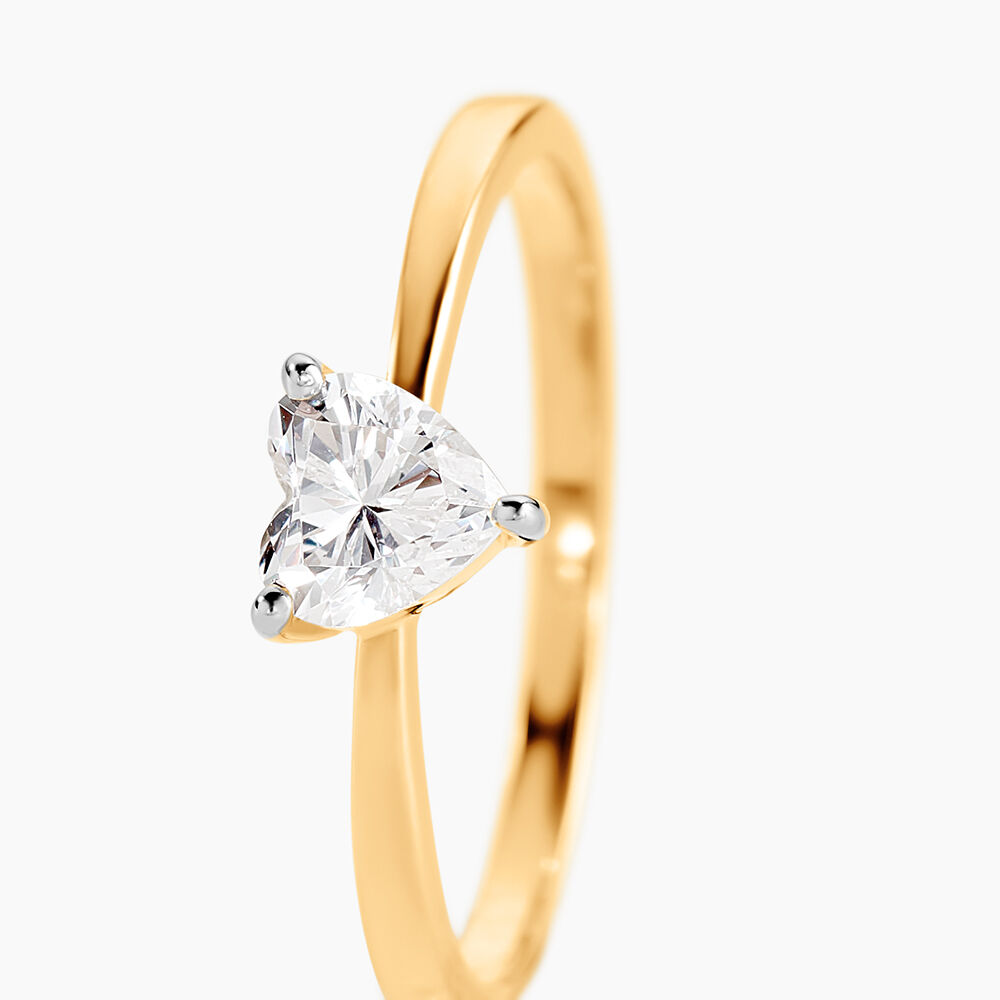Bague Solitaire Or Jaune Idelle Oxyde De Zirconium - Solitaires Femme | Marc Orian