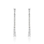 Boucles D'oreilles Pendantes Amenis Argent Blanc Oxyde De Zirconium - Pendantes Femme | Marc Orian