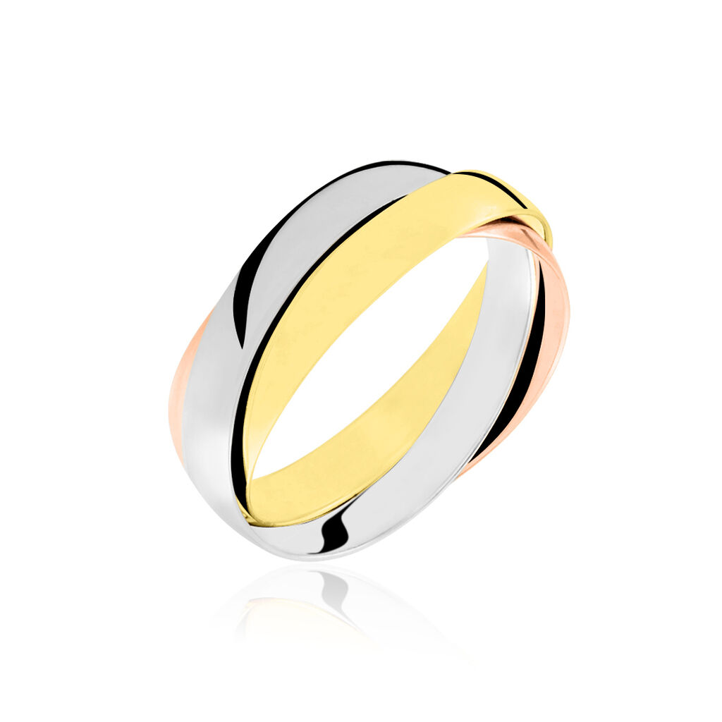 Alliance Entrelacee Ruban Plat Or Tricolore - Alliances duo Unisex | Marc Orian