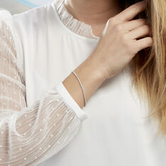 Bracelet Anthia Argent Blanc Oxyde De Zirconium - Bracelets chaînes Femme | Marc Orian