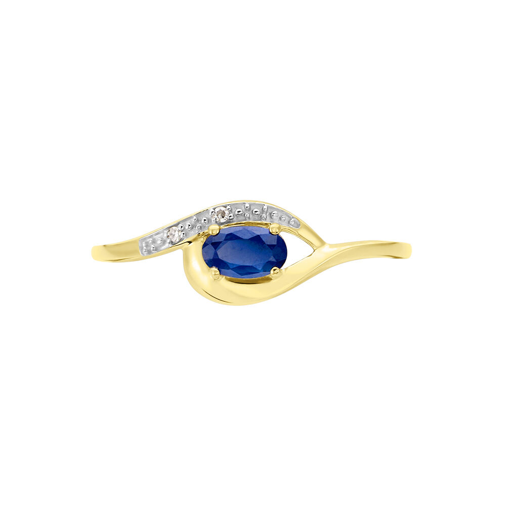 Bague Emotion Or Jaune Saphir Diamant - Bagues vintage Femme | Marc Orian