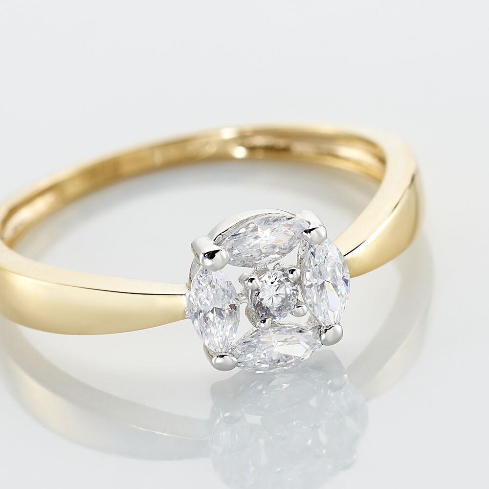 Bague Solitaire Maurena Or Jaune Oxyde De Zirconium -  Femme | Marc Orian