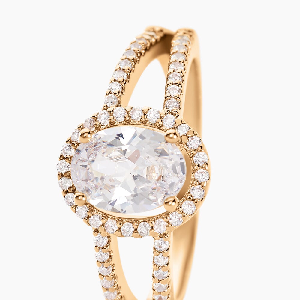 Bague Myriama Plaqué Or Jaune Oxyde De Zirconium - Solitaires Femme | Marc Orian