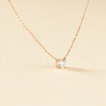 Collier Ponama Or Rose Oxyde De Zirconium - Colliers solitaires Femme | Marc Orian