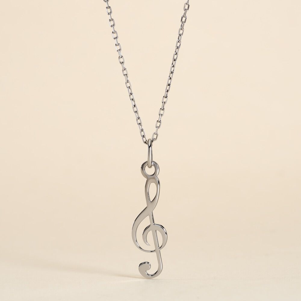 Pendentif Pio Argent Blanc - Bijoux fantaisie Famille | Marc Orian